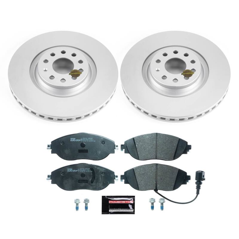 Power Stop 2019 Audi A3 Quattro Front Euro-Stop Brake Kit Brake Kits - OE PowerStop