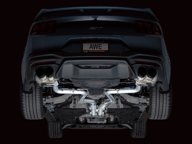 AWE 2024 Ford Mustang GT Fastback S650 RWD SwitchPath Catback Exhaust w/ Quad Diamond Black Tips Catback AWE Tuning