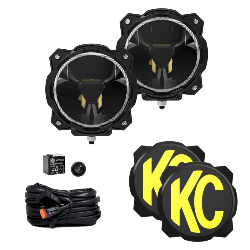 KC HiLiTES Gravity Titan LED 6in. - Pair Pack (Spot Beam) Light Bars & Cubes KC HiLiTES