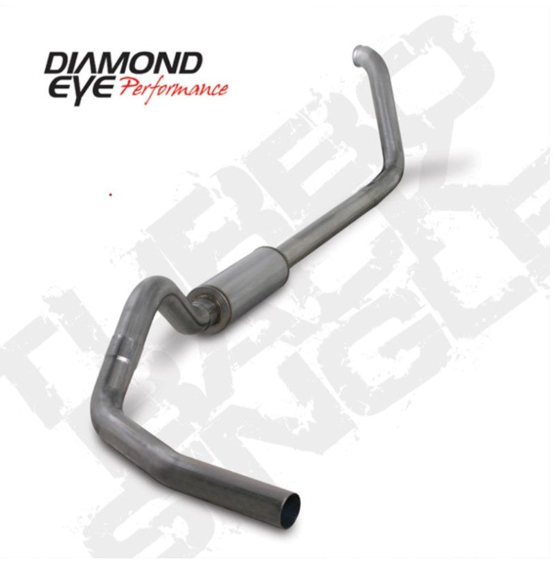 Diamond Eye KIT 4in TB SGL SS: 00-03 FORD 7.3L F250/F350 Turbo Back Diamond Eye Performance