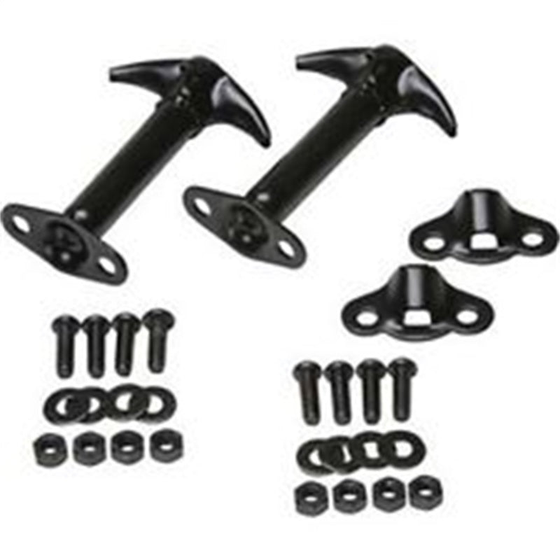 Rampage 1945-1949 Jeep CJ2A Hood Catch Kit - Black Hood Pins Rampage