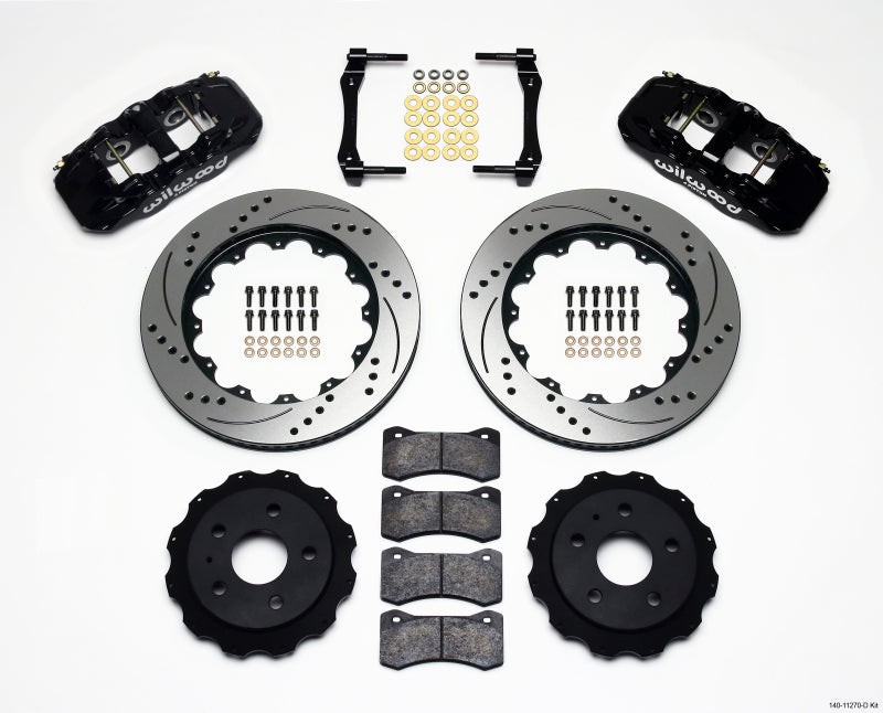 Wilwood AERO4 Rear Kit 14.25in Drilled 2010-2015 Camaro Big Brake Kits Wilwood