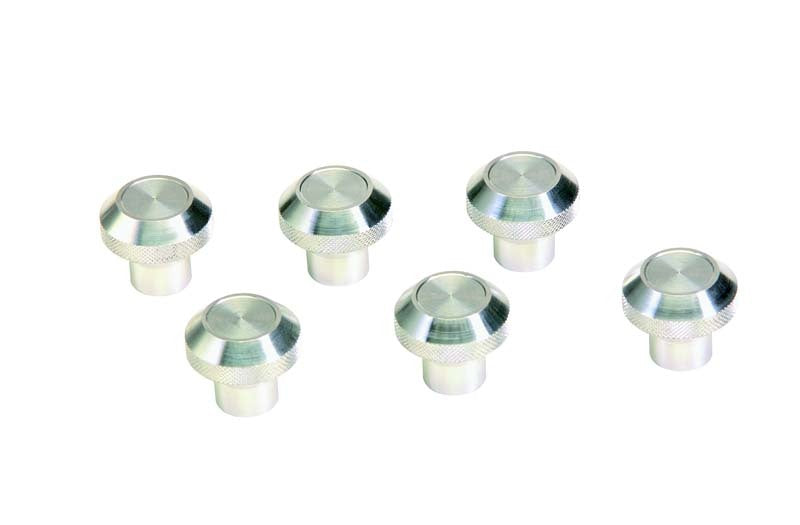 Kentrol 76-86 Jeep CJ Interior Knob Set 6 Pieces - Polished Silver Shift Knobs Kentrol