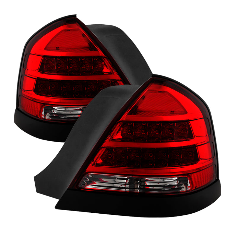 xTune 98-11 Ford Crown Victoria LED Tail Lights -Red Clear ALT-JH-CVIC98-LED-PI-RC Tail Lights SPYDER
