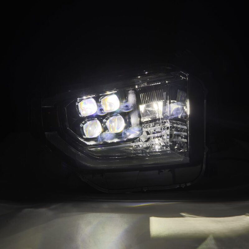 AlphaRex 14-21 Toyota Tundra NOVA-Series LED Proj Headlights Alpha-Blk w/Actv Light & Seq. Sig + DRL Headlights AlphaRex