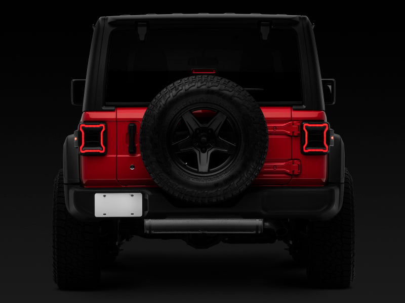 Raxiom 18-22 Jeep Wrangler JL LED Tail Lights- Black Housing (Smoked Lens) Tail Lights Raxiom