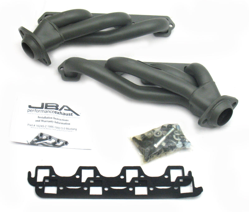 JBA 86-93 Ford Mustang 5.0L SBF 1-5/8in Primary Ti Ctd Cat4Ward Header Headers & Manifolds JBA