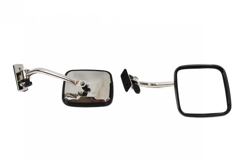 Kentrol 97-18 Jeep Wrangler TJ/JK E-Z Detach Mirrors Pair - Polished Silver Doors Kentrol