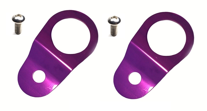 Torque Solution Radiator Mount Combo with Inserts (Purple) : Mitsubishi Evolution 7/8/9 Radiator Stays Torque Solution