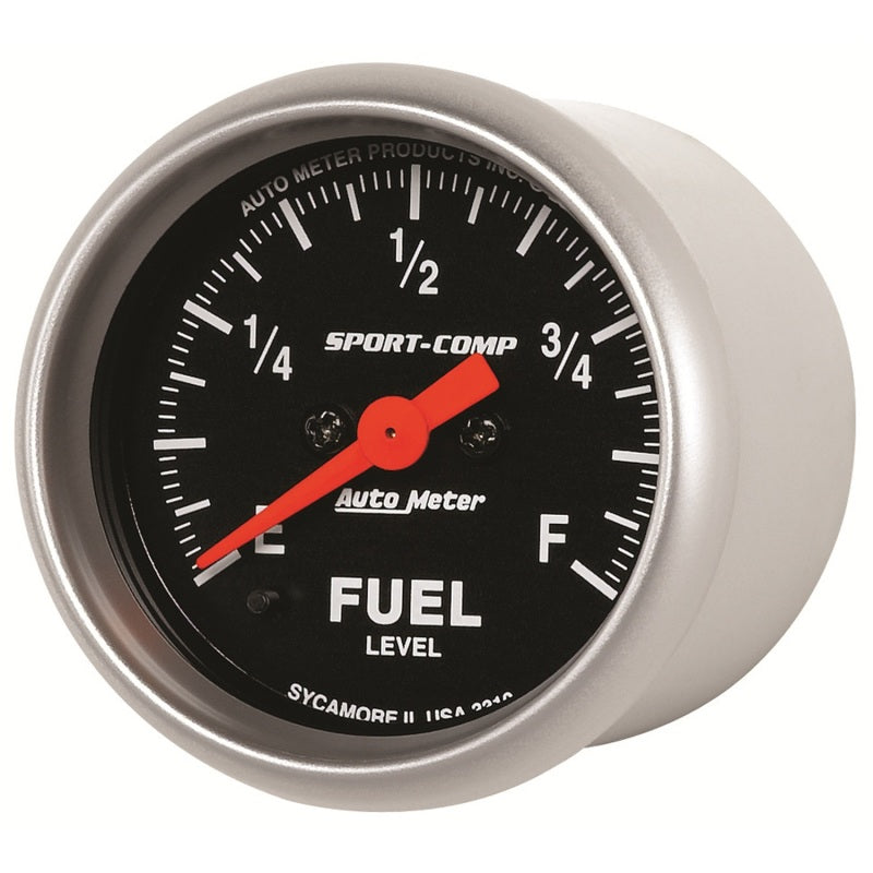 Autometer Sport Comp 52mm Full Sweep Electronic Fuel Level Programmable Empty-Full Range Gauge Gauges AutoMeter