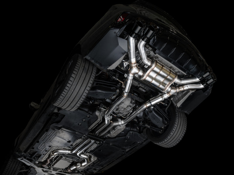 AWE Tuning 2021+ Cadillac CT4-V Blackwing SwitchPath Exhaust - Diamond Black Tips Catback AWE Tuning