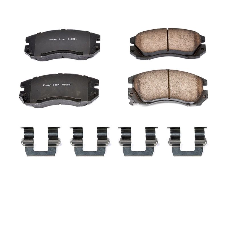 Power Stop 91-94 Subaru Legacy Front Z17 Evolution Ceramic Brake Pads w/Hardware Brake Pads - OE PowerStop