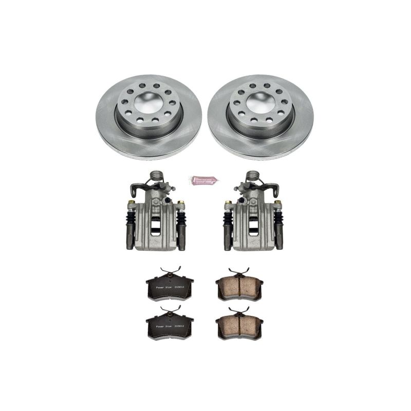 Power Stop 02-05 Audi A4 Rear Autospecialty Brake Kit w/Calipers Brake Kits - OE PowerStop
