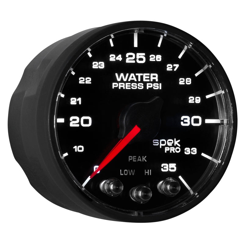 Autometer Spek-Pro - Nascar 2-1/16in Water Press 0- 35 psi Bfb Sp Gauges AutoMeter