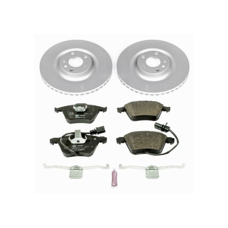 Power Stop 04-09 Audi S4 Front Euro-Stop Brake Kit Brake Kits - OE PowerStop