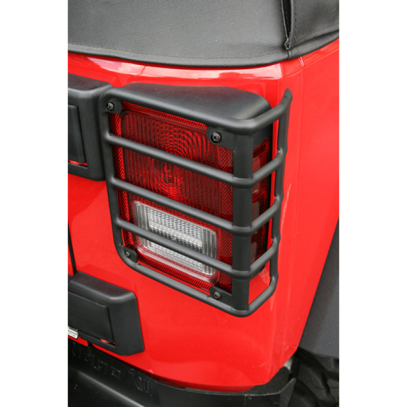 Rugged Ridge 07-18 Jeep Wrangler Black Tail Light Euro Guards Light Covers and Guards Rugged Ridge