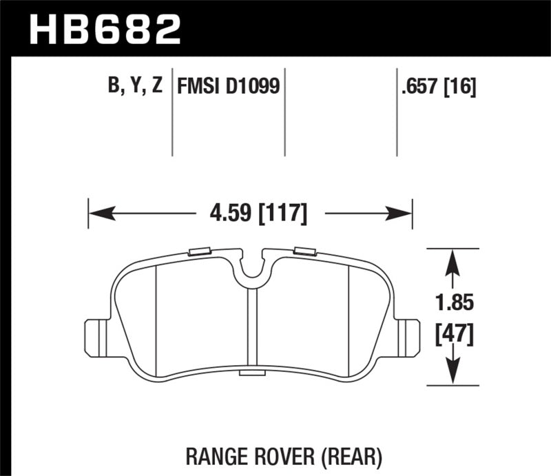 Hawk 05-09 Range Rover LR3 D1099 LTS Street Rear Brake Pads Brake Pads - OE Hawk Performance