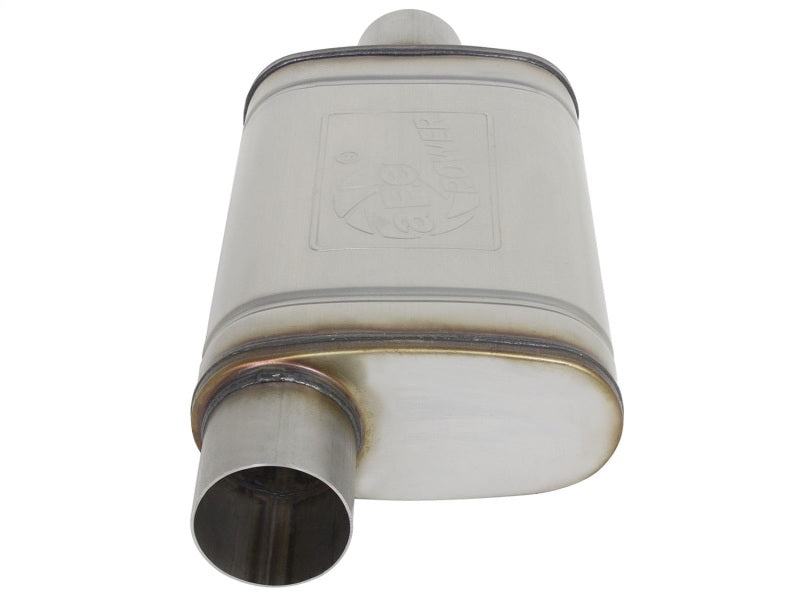 aFe MACHForce XP SS Muffler 3in Center Inlet / 3in Outlet 9in L x 4in W x 14in Body Muffler aFe