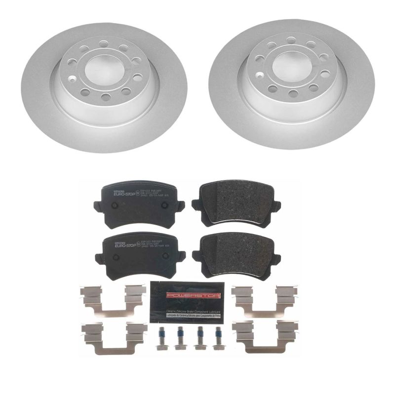Power Stop 2015 Audi Q3 Rear Euro-Stop Brake Kit Brake Kits - OE PowerStop