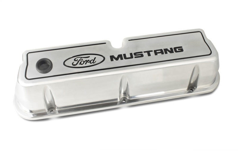 Ford Racing Ford 289/302/351W Die-Cast Valve Covers - Polished w/Black Logo Valve Covers Ford Racing