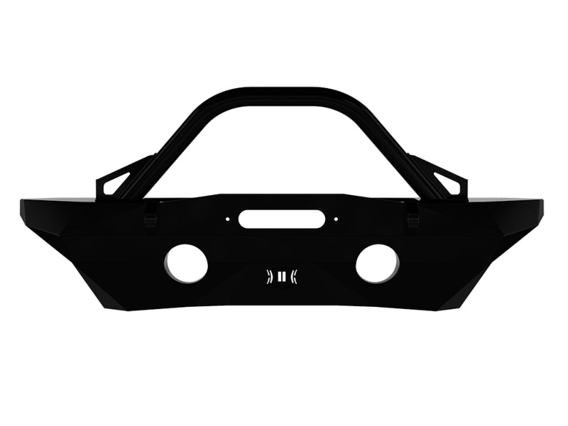 ICON 07-18 Jeep Wrangler JK Pro Series Mid Width Front Recessed Winch Bumper w/Bar/Tabs Bumpers - Steel ICON