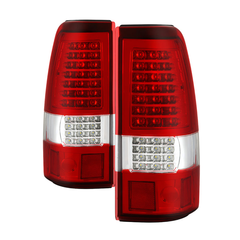 xTune 03-06 Chevrolet Silverado 1500/2500HD LED Tail Lights - Red Clear (ALT-JH-CSIL03-CS-RC) Tail Lights SPYDER