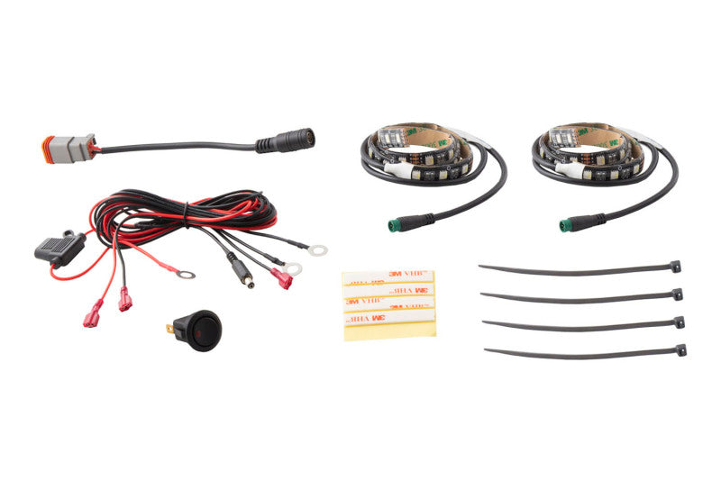 Diode Dynamics RGBW Grille Strip Kit 2pc Multicolor Light Strip LED Diode Dynamics