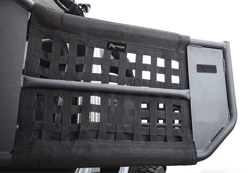 Rampage 2007-2018 Jeep Wrangler(JK) Unlimited 4-Door Tube Doors With Netting - Black Doors Rampage