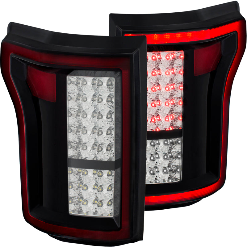 ANZO 2015-2016 Ford F-150 LED Taillights Red/Clear Tail Lights ANZO