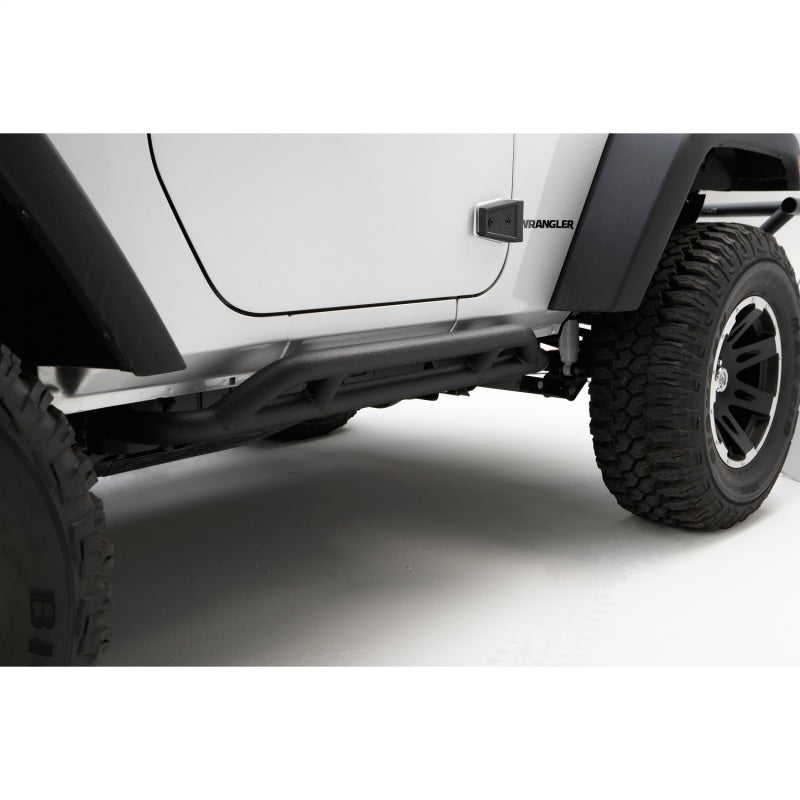 Rugged Ridge RRC Rocker Guards Black 07-18 2-Door Jeep Wrangler Body Armor & Rock Rails Rugged Ridge