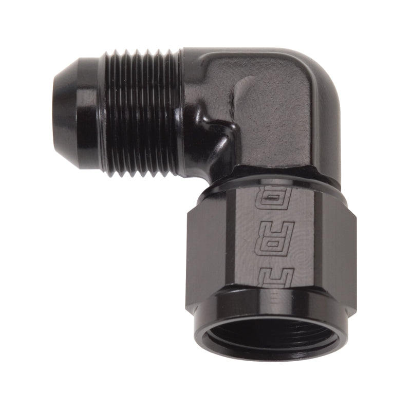 Russell Performance -6 AN 90 Degree Male AN to Female AN Fitting (Black) Fittings Russell