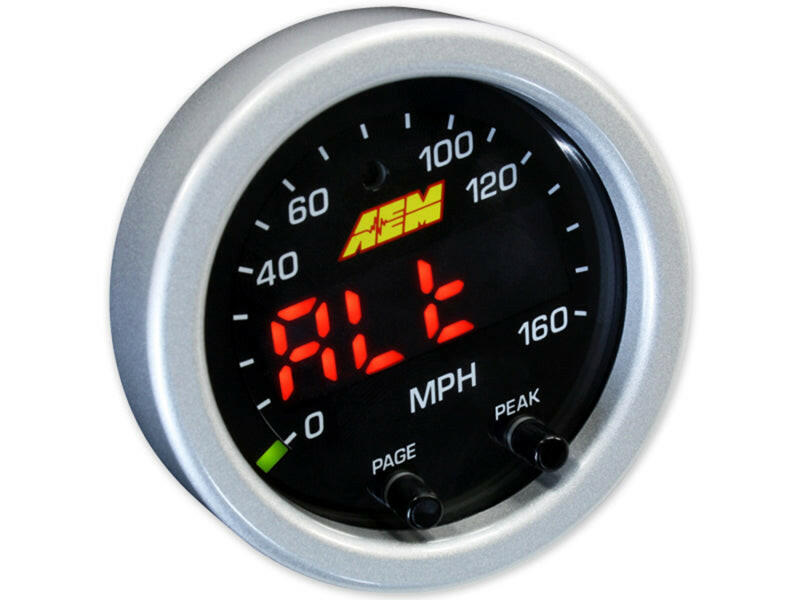AEM X-Series 0-160 MPH Black Bezel w/ Black Face GPS Speedometer Gauge Gauges AEM
