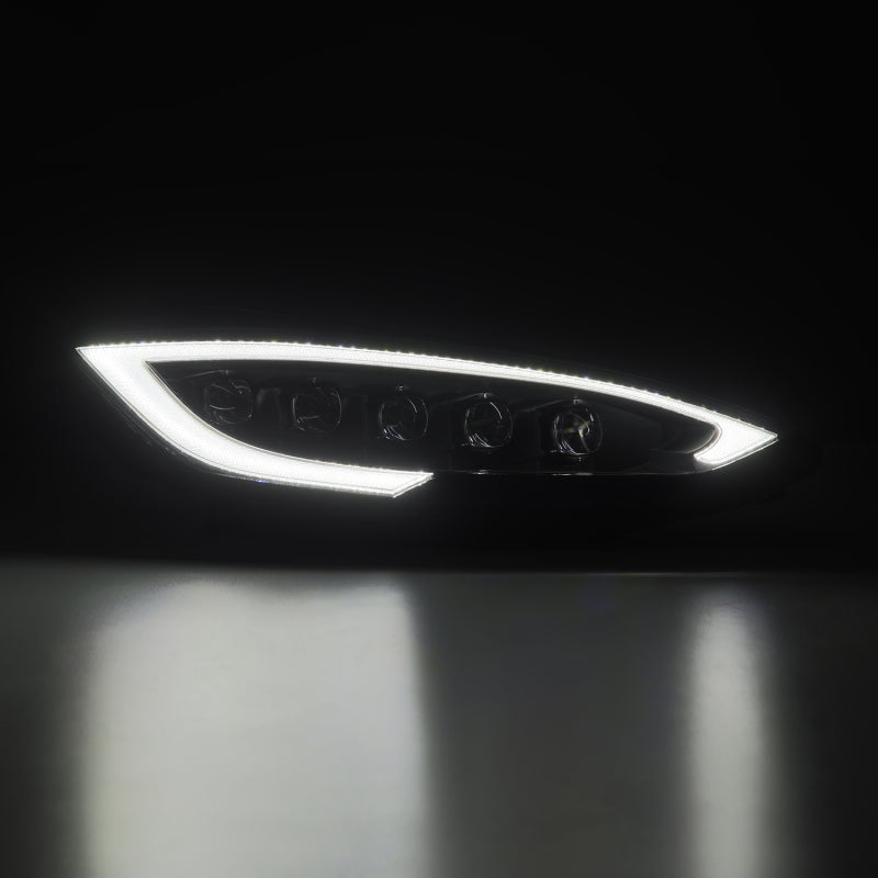 AlphaRex 12-21 Tesla Model S NOVA-Series LED Proj Headlights Blk w/Activtn Light & Seq.Sig / SB DRL Headlights AlphaRex