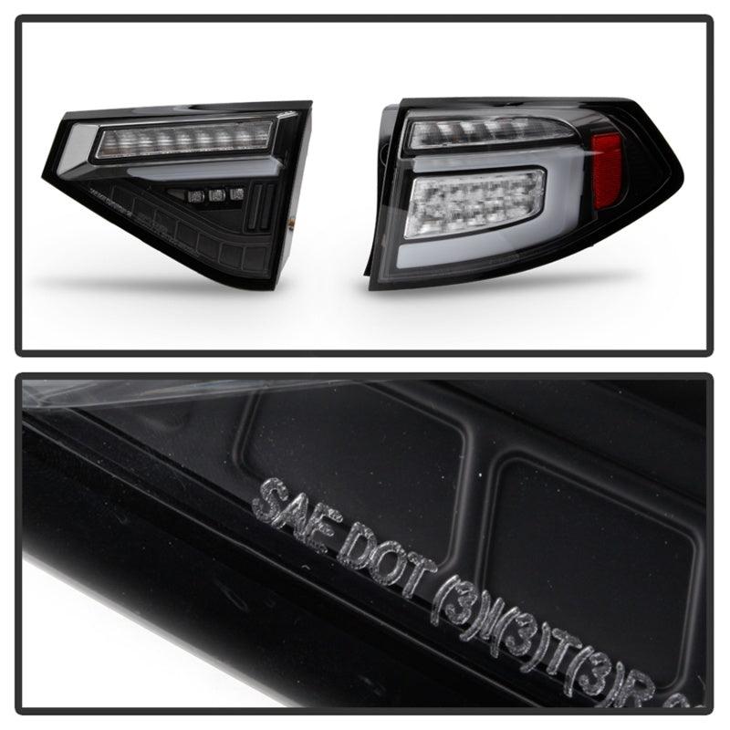 Spyder 08-14 Subara Impreza WRX Hatchback LED Tail Lights Seq Signal Black ALT-YD-SI085D-SEQ-BK Tail Lights SPYDER