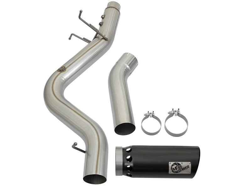 aFe ATLAS 5in DPF-Back Aluminized Steel Exhaust System GM Diesel Trucks 2017 V8 6.6L (td) L5P DPF Back aFe