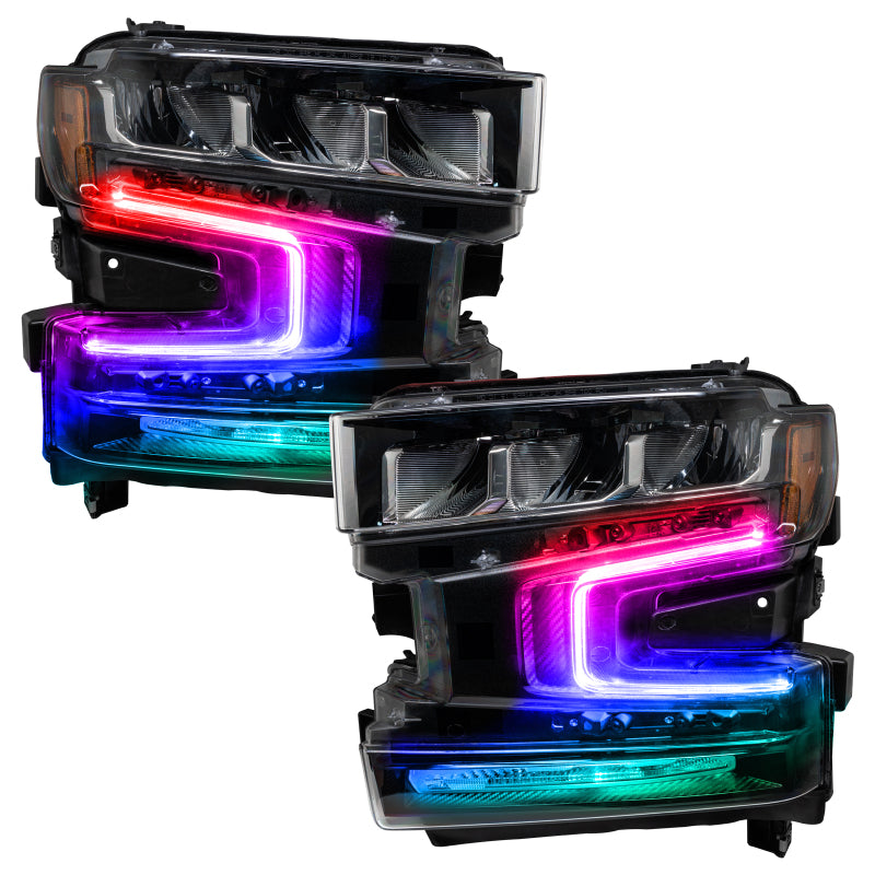 Oracle 19-21 Chevy Silverado 1500 RGB+W Headlight DRL Kit - ColorSHIFT w/o Controller Headlights ORACLE Lighting