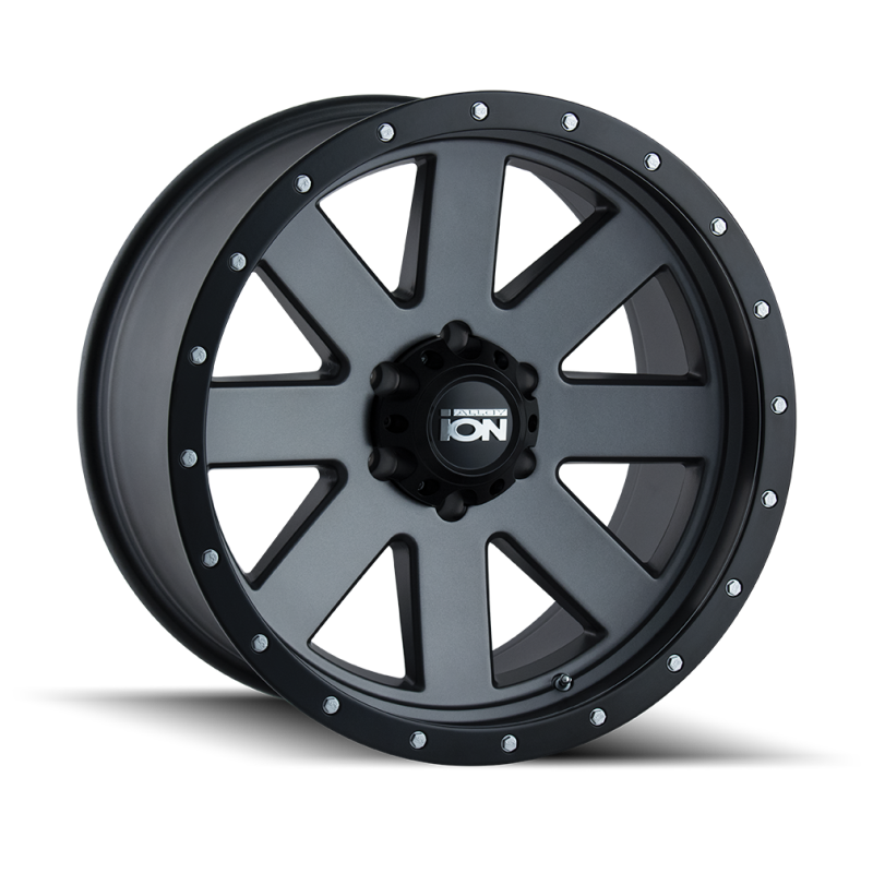 ION Type 134 18x10 / 5x139.7 BP / -19mm Offset / 108mm Hub Matte Gunmetal/Black Beadlock Wheel Wheels - Cast ION Wheels