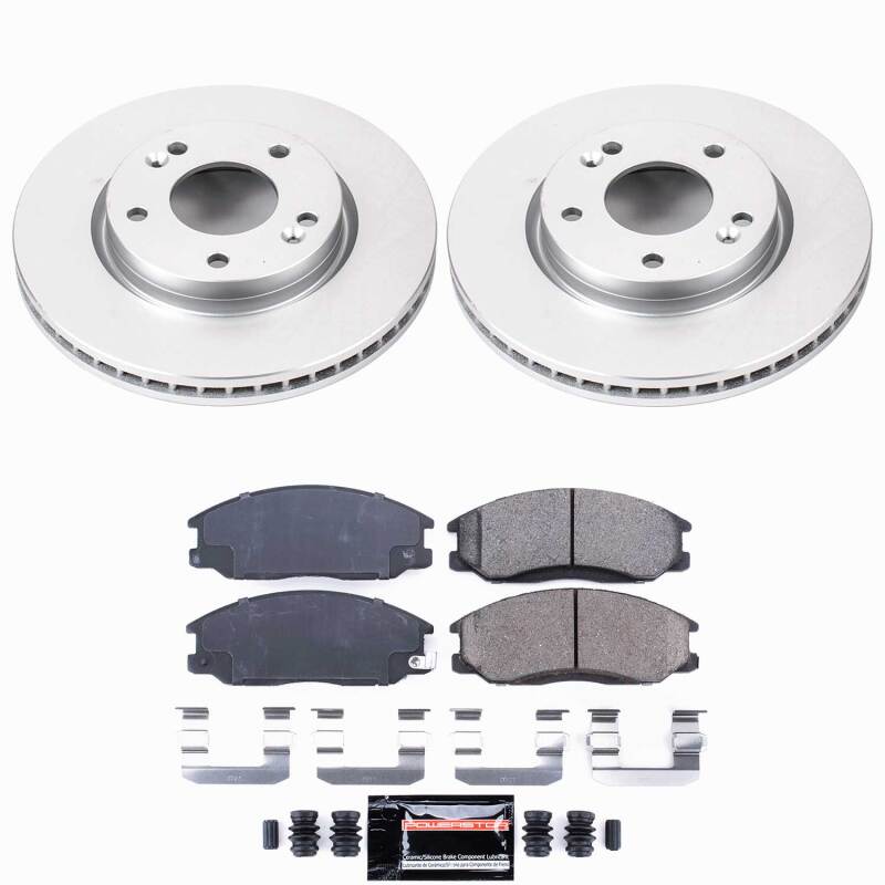 Power Stop 01-04 Hyundai Santa Fe Front Z23 Coated Brake Kit Brake Kits - Performance D&S PowerStop