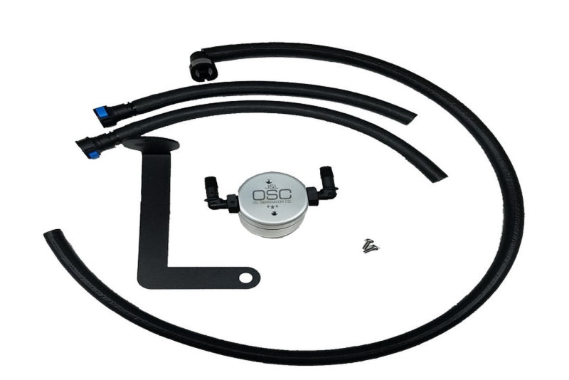 J&L 10-15 Chevrolet Camaro LS3 6.2L Passenger Side Oil Separator 3.0 - Clear Anodized Oil Separators J&L