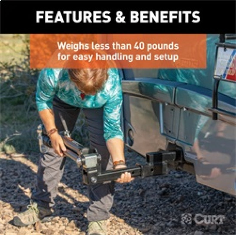 RockJock Curt Rambler Steel RV Tow Bar 7500lbs 2in Shank Tow Bars RockJock