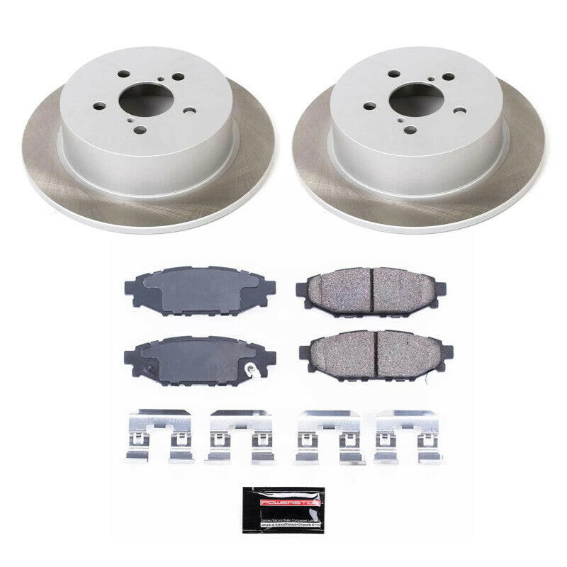 Power Stop 05-09 Subaru Outback Rear Semi-Coated Rotor Kit Brake Kits - Performance Blank PowerStop