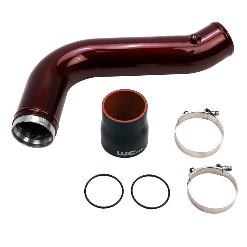 Wehrli 17-19 Chevrolet 6.6L L5P Duramax Passenger Side 3.5in Intercooler Pipe - Candy Red Intercooler Pipe Kits Wehrli