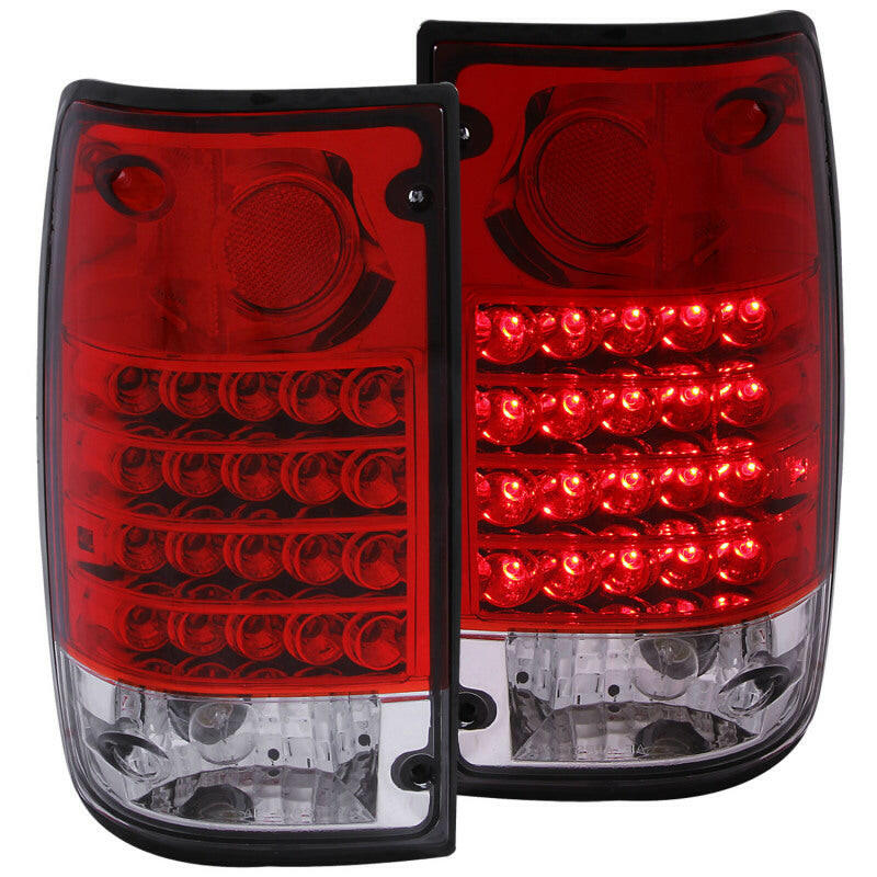 ANZO 1989-1995 Toyota Pickup LED Taillights Red/Clear Tail Lights ANZO