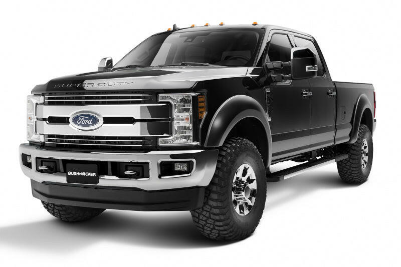 Bushwacker 17-18 Ford F-250 Super Duty Extend-A-Fender Style Flares 4pc - Black Fender Flares Bushwacker