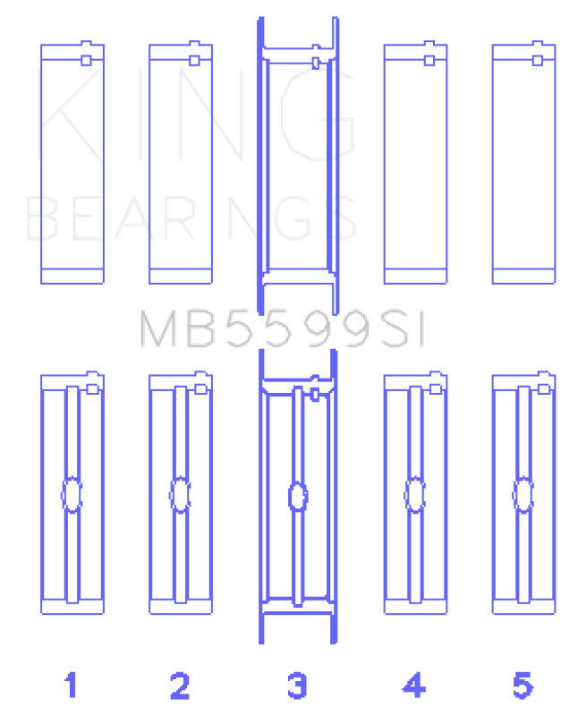 King Engine Bearings International 421CI/446CI V8 (STD Size) Crankshaft Main Bearing Set Bearings King Engine Bearings