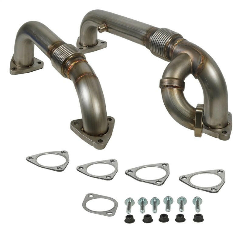 BD Diesel 08-10 Ford F-250/F-350/F-450/F-550 Powerstroke 6.4L Up Pipes Kit w/Manifold Set Connecting Pipes BD Diesel