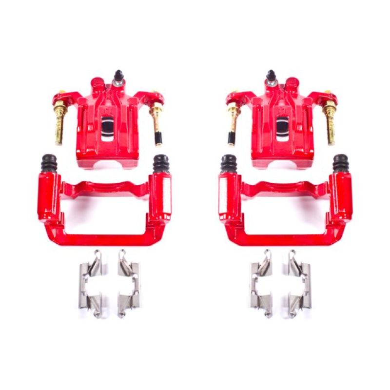 Power Stop 05-12 Nissan Pathfinder Rear Red Calipers w/Brackets - Pair Brake Calipers - Perf PowerStop