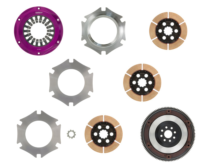 Exedy 1993-1998 Toyota Supra Twin Turbo L6 Hyper Triple Cerametallic Clutch Rigid Disc Pull Type Clutch Kits - Multi Exedy