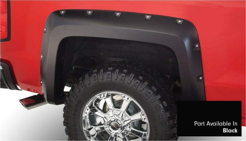 Bushwacker 16-18 Chevy Silverado 1500 Fleetside Pocket Style Flares 4pc 78.8/97.8in Bed - Black Fender Flares Bushwacker