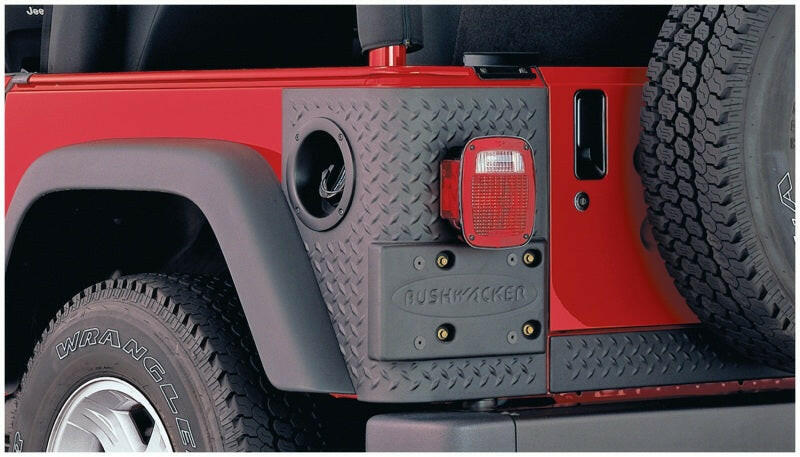 Bushwacker 97-06 Jeep Wrangler Trail Armor Rear Corners - Black Body Armor & Rock Rails Bushwacker